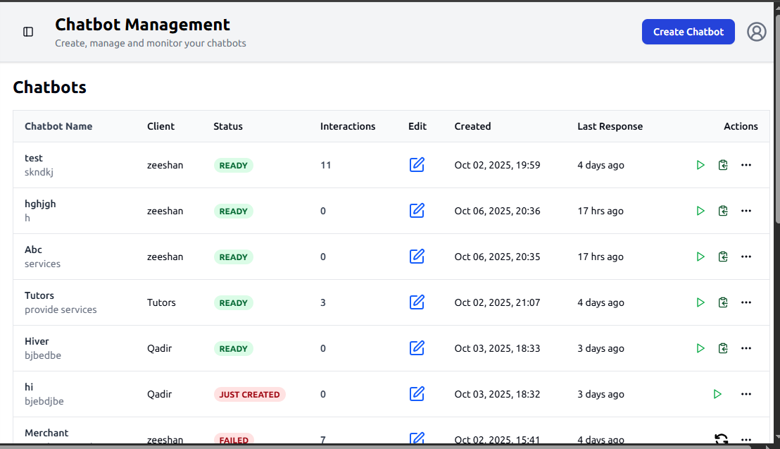 Agent Builder Interface
